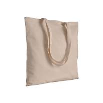 280 g/m2 canvas shopping bag, long handles, natural color