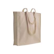 280 g/m2 canvas shopping bag, long handles and gusset