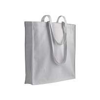 Carrying/shopping bag with gusset and long handles