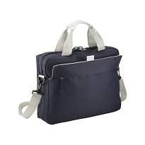 600d polyester laptop bag with adjustable shoulder strap and a band to attach it to a suit