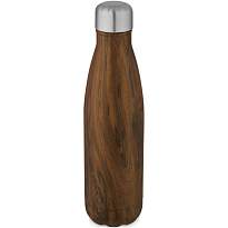 Cove 500 ml vacuum insulated stainless steel bottle with wood print