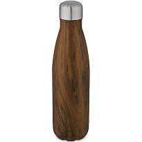 Cove 500 ml vacuum insulated stainless steel bottle with wood print