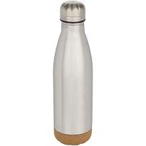 Cove 500 ml double wall vacuum insulated stainless steel water bottle with cork details