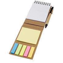 Flipper sticky notepad with ballpoint pen (black ink)