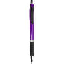 Pix din plastic cu clip, corp colorat, grip cauciucat si detalii cromate
