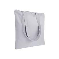 220 g/m2 cotton shopping bag, long handles, zip closure