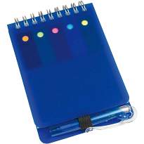 Pvc notepad with sticky notes and plastic pen