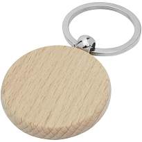 Giovanni beech wood round keychain