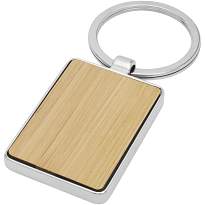 Neta bamboo rectangular keychain