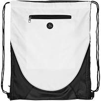 Peek zippered pocket drawstring backpack