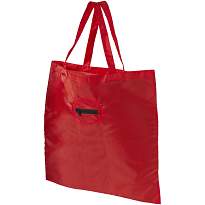 Take-away foldable shopping tote bag with keychain
