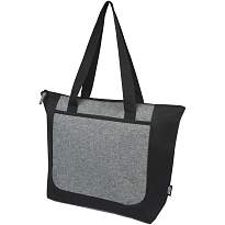 Reclaim GRS recycled two-tone zippered tote bag 15L