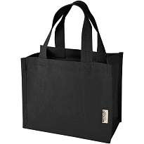 Odessa 220 g/m² GRS recycled cotton mini gusset tote bag 9L