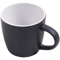 Ceramic black mug with interior colored (box) (0.35 l)