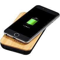 Future bamboo/fabric 6000 mAh wireless power bank