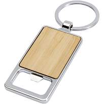 Snapper bamboo keychain with bottle opener