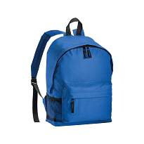 600d polyester 3-pocket backpack (one mesh side pocket). adjustable shoulder straps