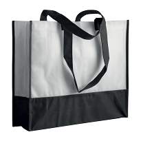 80 g/m2 non-woven fabric shopping bag with gusset and long handles