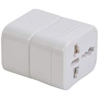 Universal adapter with plastic case. input and output: 100-125 v 6 a or 220-250 v 6 a