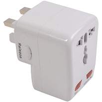 Universal adapter with usb port. input 100-125 v 6 a or 220-250 v 6 a