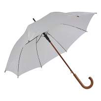 Automatic umbrella with wood shaft, ferrule and handle