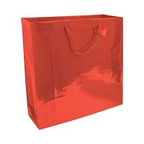 157 g/m2 laminated paper shopping bag with gusset and bottom reinforcement, string handles