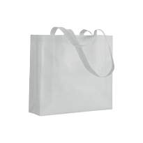 Heat-sealed 80 g/m2 non-woven fabric shopping bag with gusset and long handles