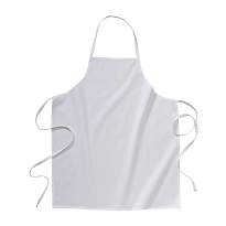 100% cotton (180 g/m2) long white cooking apron, 70 x 85cm