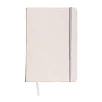 Pu notebook with coloured elastic, squared sheets (80 pages), satin bookmark