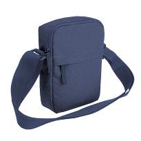 Polyester two-tone man bag with 2 pockets and adjustable shoulder strap