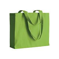 Geanta de cumparaturi din bumbac 200 g/m2, cu manere lungi si burduf