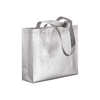 Laminated non woven thermowelded shopping bag, long handles and gusset