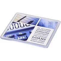 Ellison square plastic coaster with paper insert