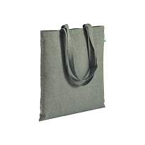 Geanta de cumparaturi din bumbac reciclat 190 g/m2, manere lungi, 38 x 42 cm