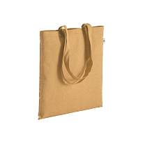 Geanta de cumparaturi din bumbac reciclat 190 g/m2, manere lungi, 38 x 42 cm