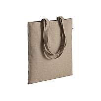 Geanta de cumparaturi din bumbac reciclat 190 g/m2, manere lungi, 38 x 42 cm