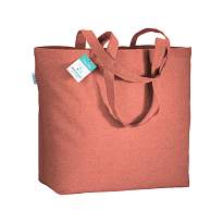 Sacosa de cumparaturi din bumbac reciclat 190 g/m2 cu manere lungi si pliuri