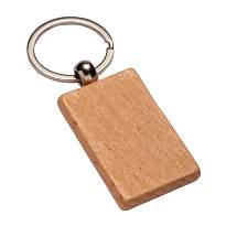 Rectangular wooden keychain