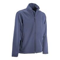 Softshell jacket with fleece interior, two side pockets and zipper closure.