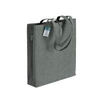 Sacosa din bumbac reciclat, 190 g/m2, manere lungi si gusset