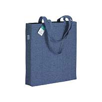 Geanta de cumparaturi din bumbac reciclat 280g/m2, manere lungi si gusete