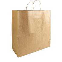 100% recycled paper 100 gr/m2, shopping bag with guesset