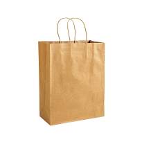 100% recycled paper 100 gr/m2, shopping bag with guesset