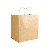 100% recycled paper 100 gr/m2, shopping bag with guesset