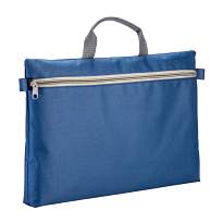 600d polyester document folder, with handle and zipper closure