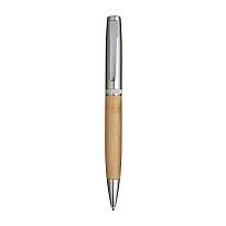 Metal twist pen with bamboo barrel