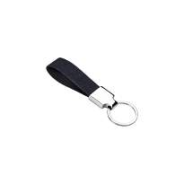 R-pet key ring with chrome-plated metal plate