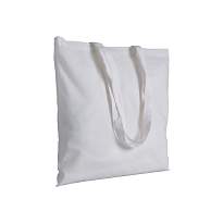 180 g/m2 recycled cotton/polyester shopping bag, long handles