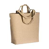 Sacosa din bumbac reciclat 280 g/m2 cu manere duble