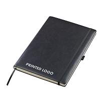 A4 notebook, lined, with strap